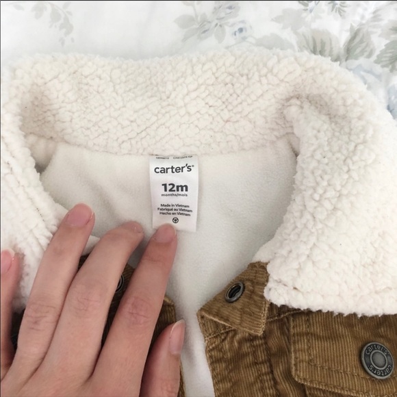 Carter’s 12 no Corduroy and Sherpa Coat - Picture 4 of 5
